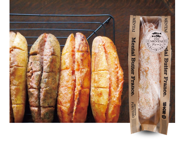 法國面包 配合大量明太子烤制。 
